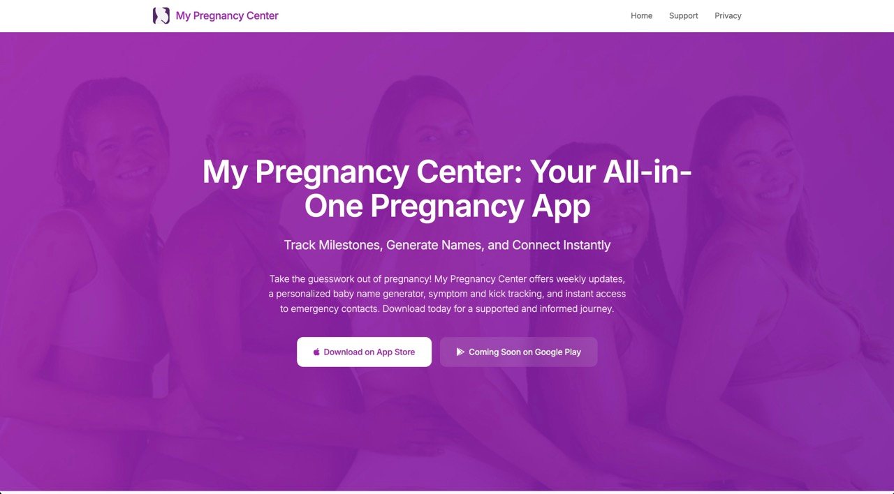 My Pregnancy Center App Website